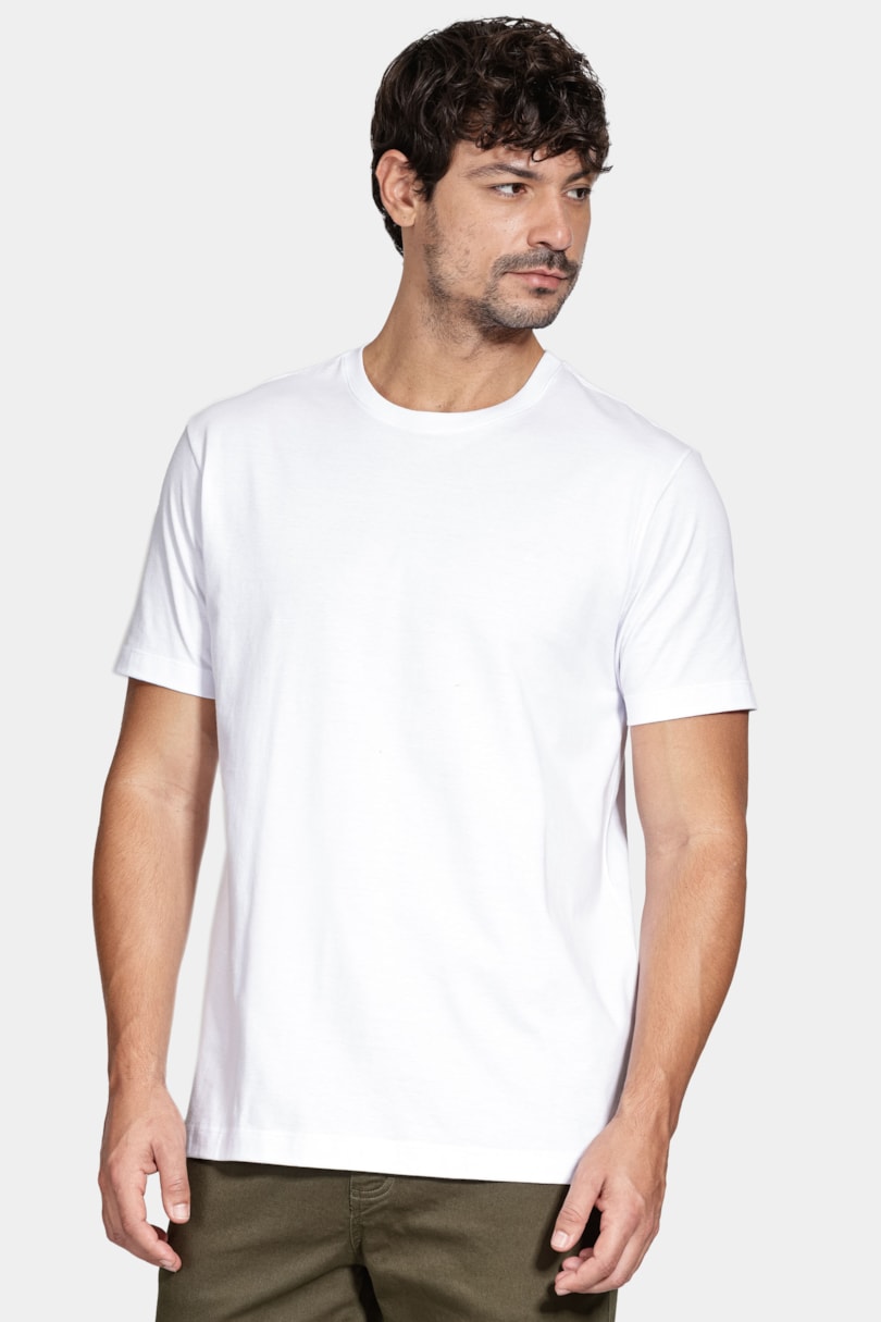 Camiseta Manga Curta Basica Branco