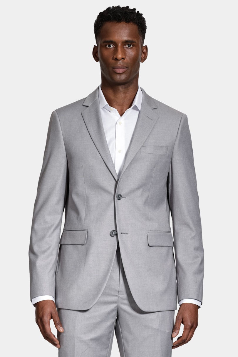 Costume Poliviscose Regular Cinza Claro