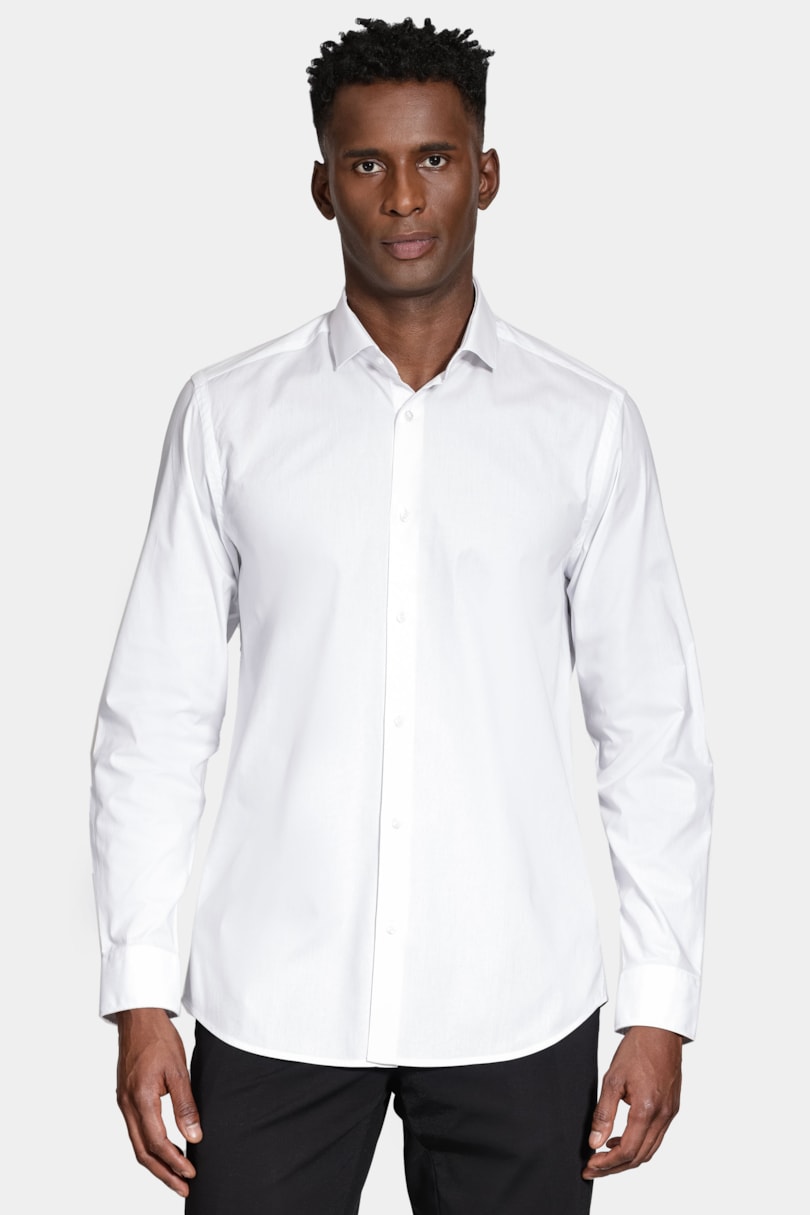 Camisa Social Manga Longa Slim Branco