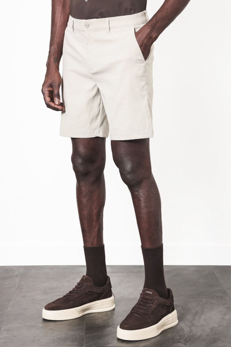 Bermuda Chino Liquid Repeller Cinza Claro