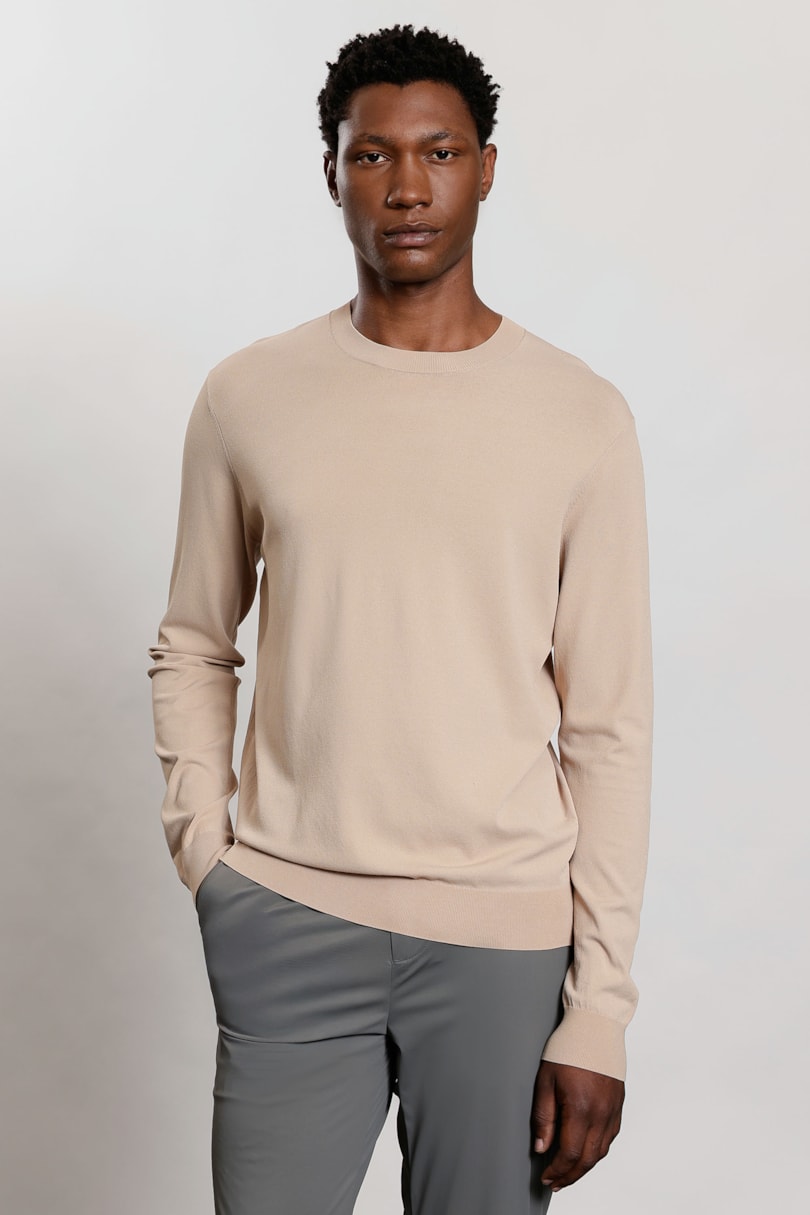 Suéter Manga Longa Tricot Rayon Sense Camel