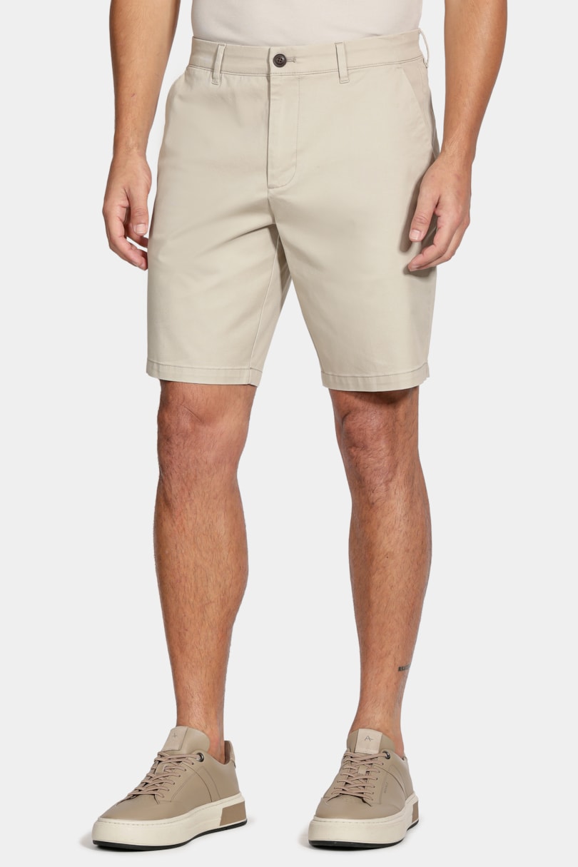 Bermuda Chino Casual em Sarja Palha 117