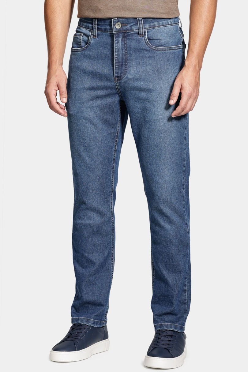 Calça Jeans Slim Azul Escuro Azul Escuro